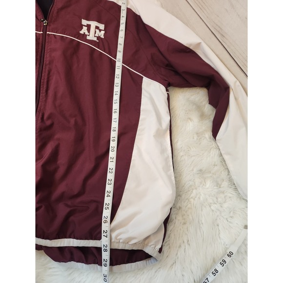 Russell Athletic Men's White Red Long Sleeve Full Zip Windbreaker Jacket Sz XL - Picture 7 of 7